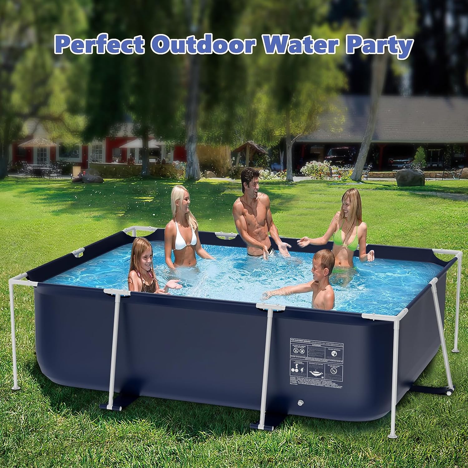 Above Ground Swimming Pool 10ft x 6.5ft x 26in Large Rectangular Pool Review