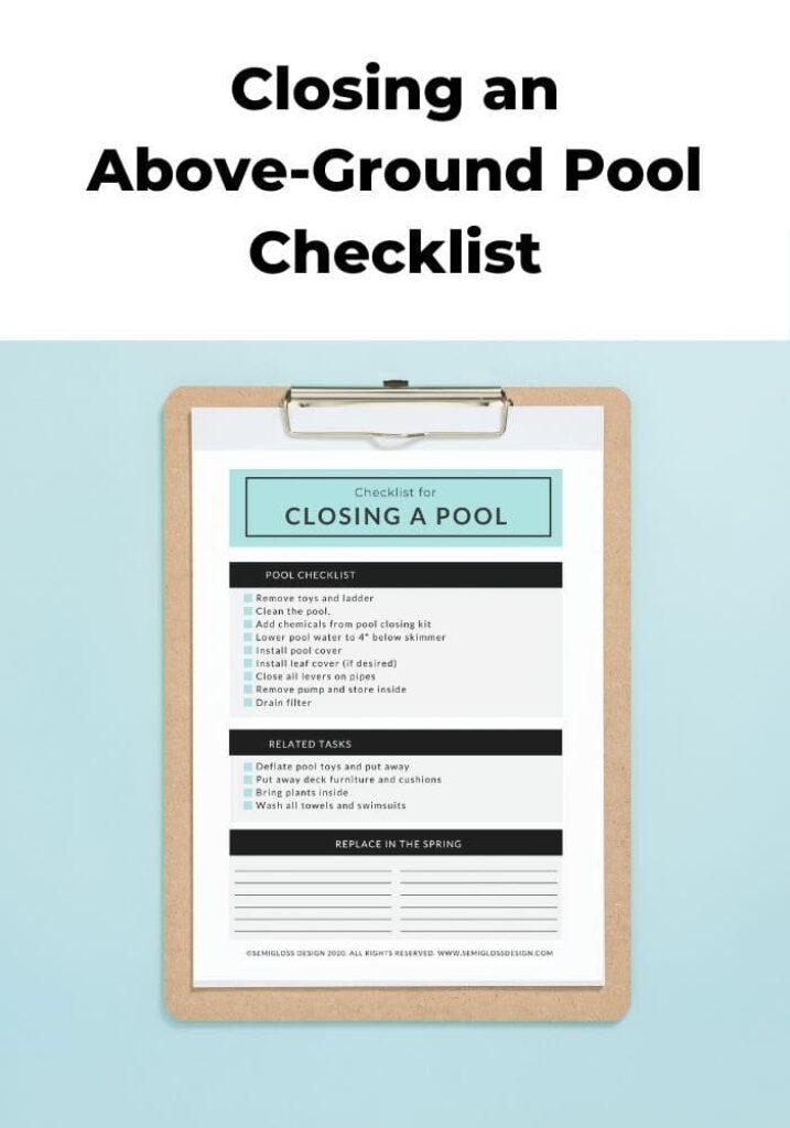 How To Winterize Your Above Ground Pool: A Complete Checklist
