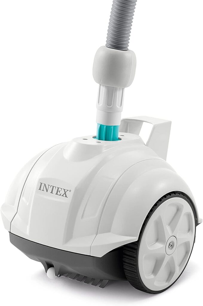 INTEX 28007E ZX50 Suction-Side Above Ground Automatic Pool Cleaner: For Smaller Pools – Cleans Pool Floor – Removes Debris – Removable Filter Tray – 21ft Tangle Free Hose