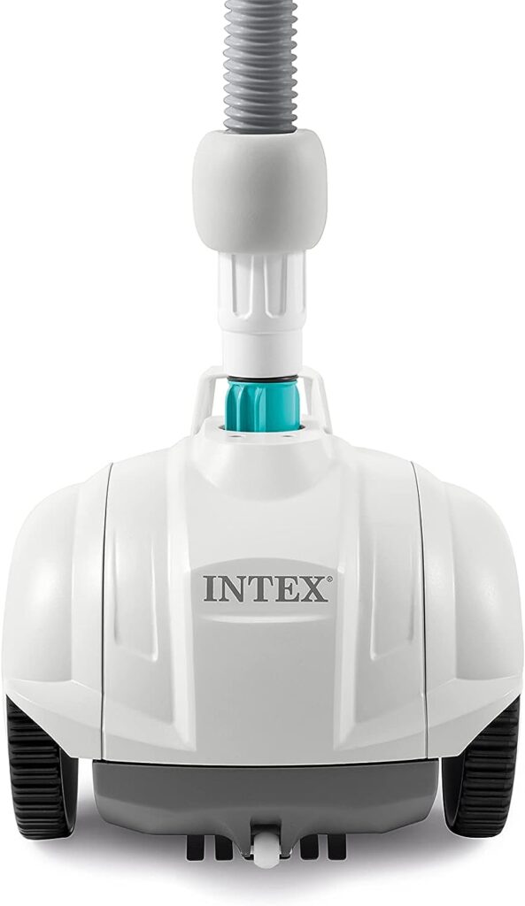 INTEX 28007E ZX50 Suction-Side Above Ground Automatic Pool Cleaner: For Smaller Pools – Cleans Pool Floor – Removes Debris – Removable Filter Tray – 21ft Tangle Free Hose