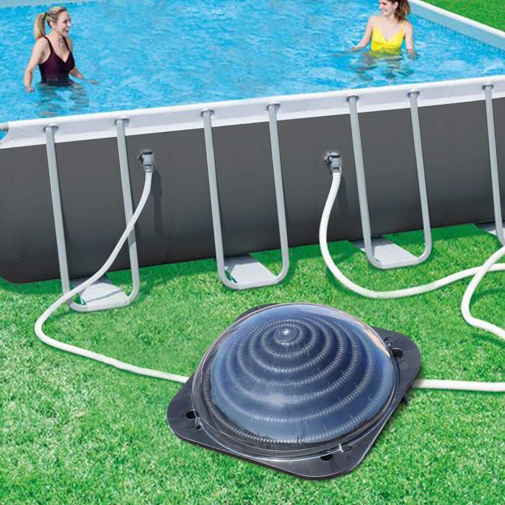VINGLI Solar Pool Heater Above Ground Domed Solar Powered Swimming Pool Heater Contour Pool Heating Coil (1 Pack)
