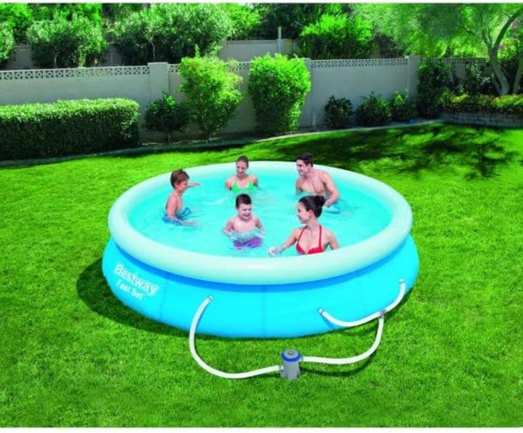 Bestway 57275E Fast Set Above Ground Pool, 12 x 30, Blue